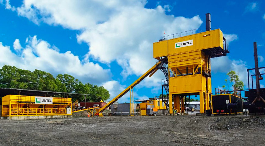 Lintec CSD2500B containerised asphalt mixing plant begins work on Yap Island airport rehabilitation project